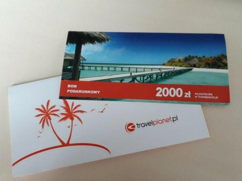 Bon Voucher TRAVELPLANET 2000 zł Itaka Rainbow Tui OKAZJA!