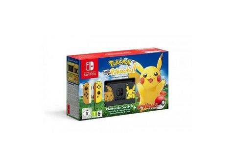 Nintendo Switch Let's Go Pikachu Edition + 2 gry - zestaw (PokeBall Plus)
