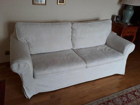 Sofa kanapa 2-osobowa rozkładana Ektorp Ikea - jasna, biała, kremowa, beżowa