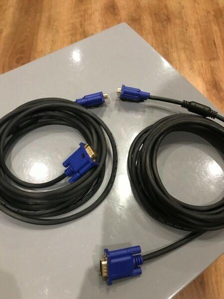 2 kable VGA 5M z niebieską wtyczką