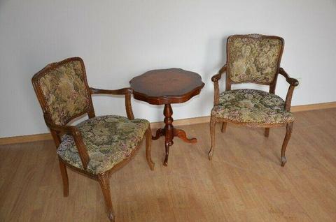 2 fotele stylowe drewniane z lat 60, Antyk, Komody , Fotele, Krzesła, Meble PRL