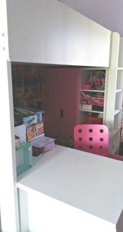 Ikea różowy komplet łóżeczko z materacem szafa/biurko/szafka/materac/krzesełko STUVA