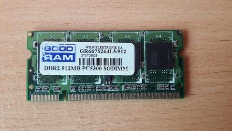 Pamięć DDR2 512MB GOODRAM SODIMM 667MHz LAPTOP