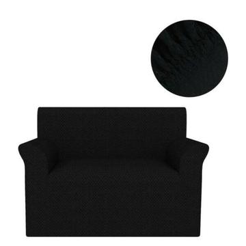 vidaXL Elastyczny pokrowiec na sofę, pikowany, czarny (131944)