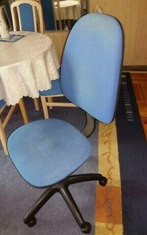 Pilne! Dziś! Krzesło biurowe obrotowe niebieskie. Fotel. Gratis! ;)