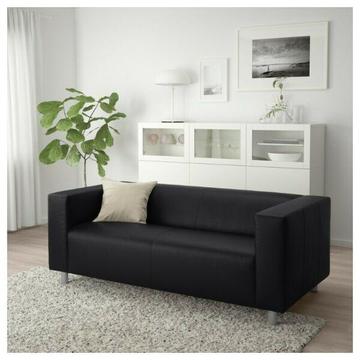Kanapa sofa Ikea KLIPPAN jak nowa skórzana czarna