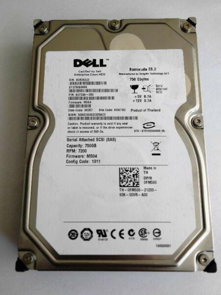 Dyski 750GB serwerowe SAS Dell/Barracuda ES.2