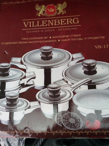 zestaw garnków VILLENBERG 17 elementów