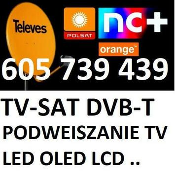 SERWIS MONTAZ USAWIENIE TV-SAT,DVB-T,PODWIESZANIE TV na scianie ,OLED LED LCD