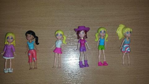 Laleczki Polly Pocket 6 sztuk z akcesoriami