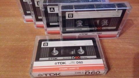 TDK D 60 kasety magnetofonowe vintage SUPER STAN , 1986 rocznik