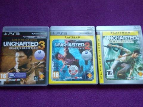 PS3 - Zestaw Uncharted 1,2,3 - PlayStation 3