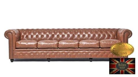 Chesterfield sofa skorzana 5 os Brighton vintage mokka