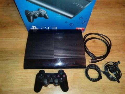 PS3 super slim 500gb pad kable pudełko