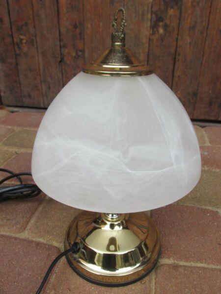 Lampka nocna lampa metalowa do sypialni szklany klosz WYSYŁKA