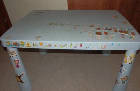 stól Mamut stolik dla dziecka IKEA niebieski GOCŁAW