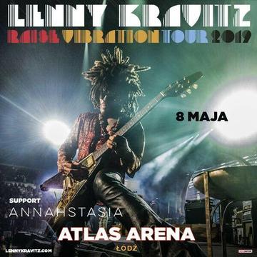 Koncert - Lenny Kravitz, 2 bilety, Łódź Atlas Arena, 8 maja 2019